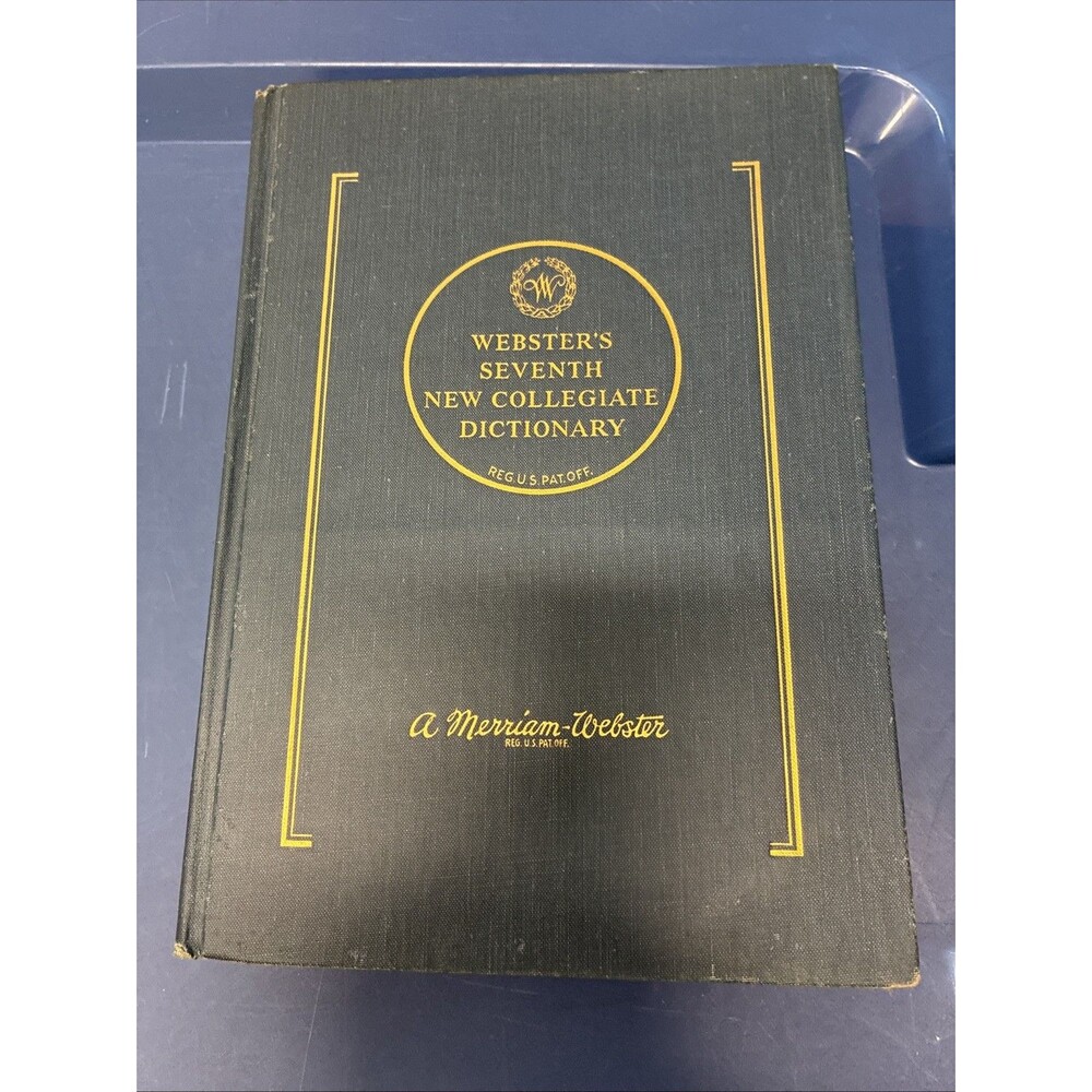 Webster seventh new collegiate dictionary 1967 edition thumb index Vtg